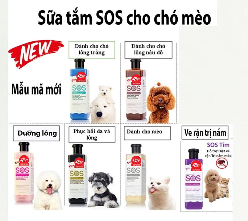  Sữa Tắm chó mèo SOS cao cấp dành cho thú cưng  530ml 