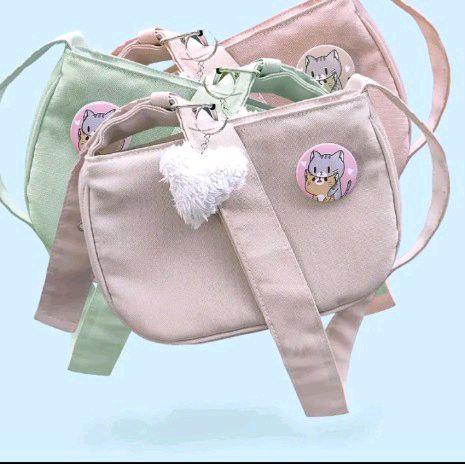 Slingbag Canvas Wanita FDF Slempang Bahu Cremy - Selempang Kanvas 0