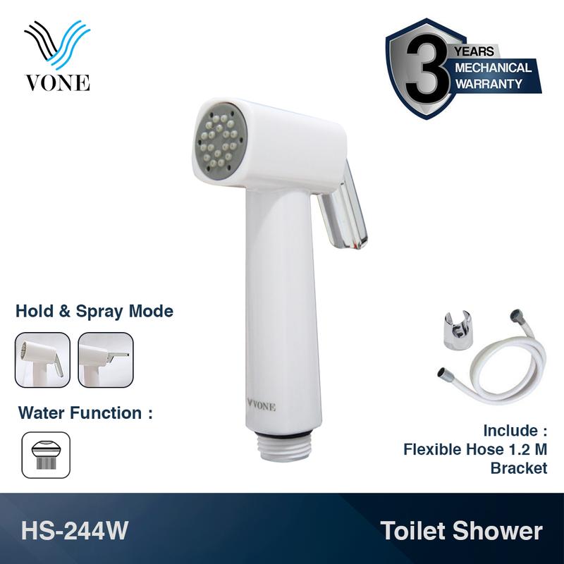 VONE Jet Shower Toilet Cebok Bidet WC Putih Hitam Chrome SV-355