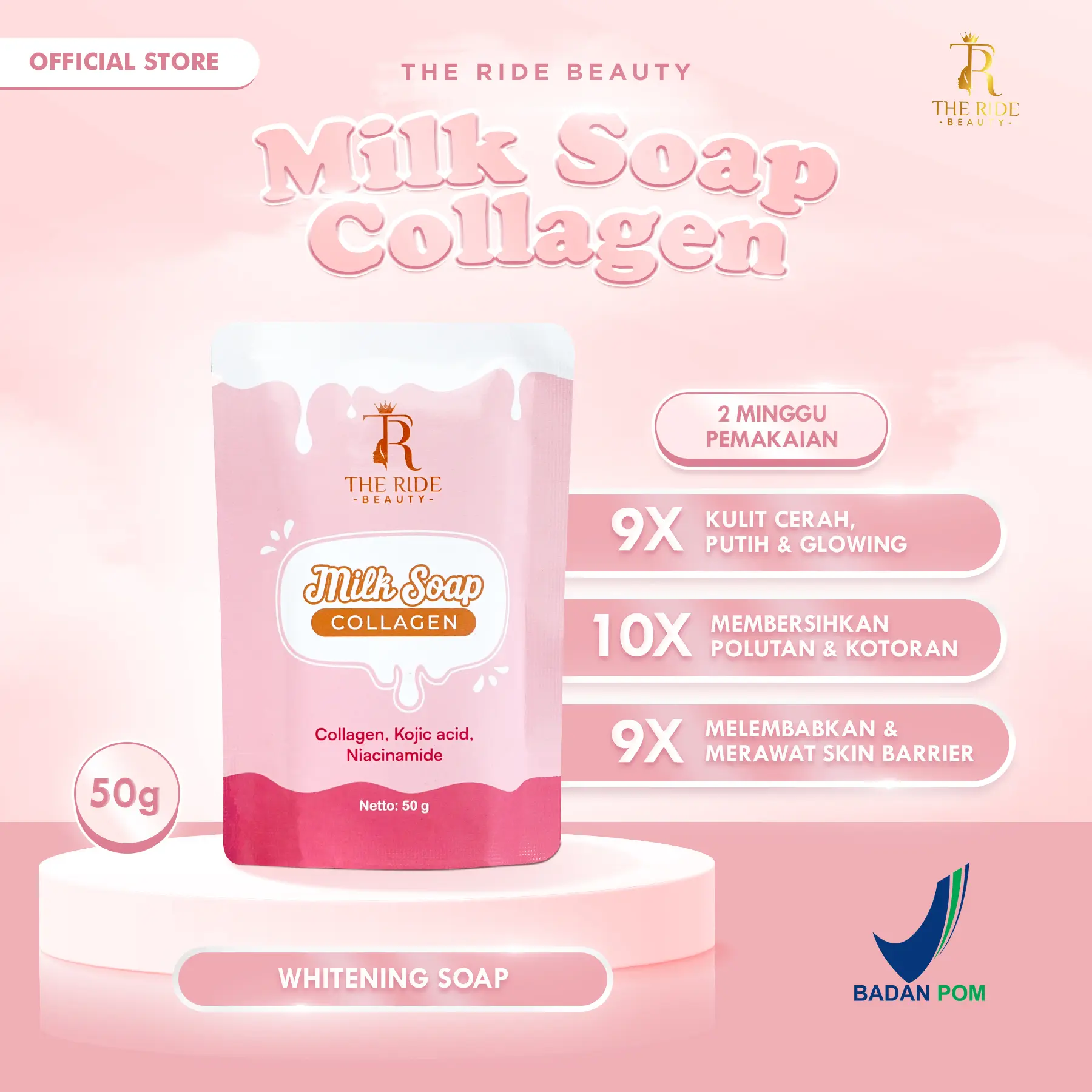 ( Best Seller ) Milk Soap Collagen The El Beauty By The Ride Mandi Pencerah