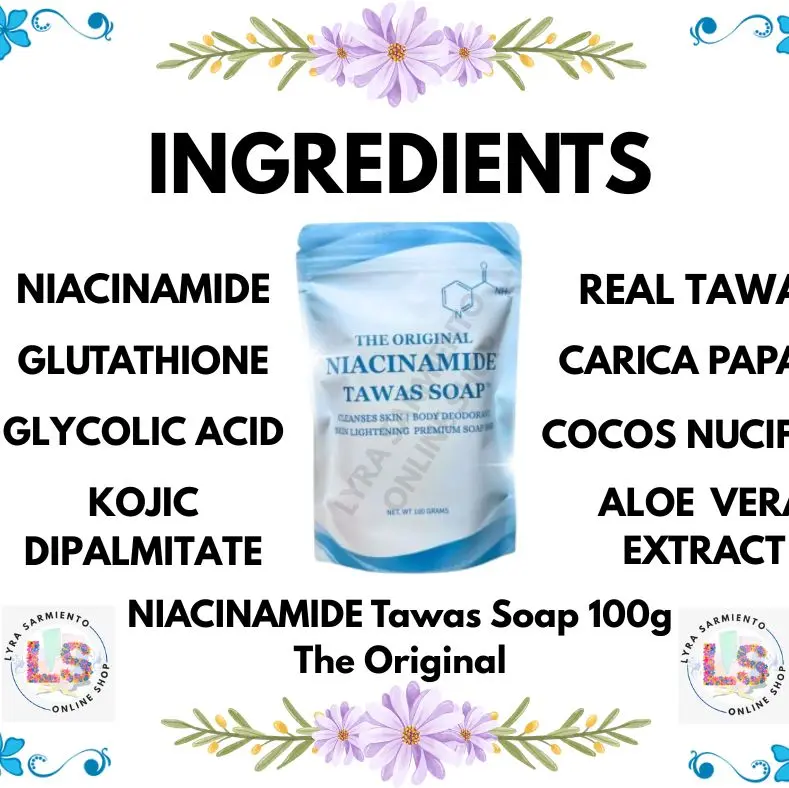 glutathione vs glycolic acid NIACINAMIDE Tawas Soap The Original 100g Body Care Odor, Acne Skin  Whitening & Anti-Bacterial Eliminator Cleansing Cleanser Glycolic Glycolic  Acid Glutathione Kojic Papaya