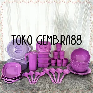 Kombo maut 33pcs / set peralatan makan / cod / lengkap / piring / mangkok / gelas / teko