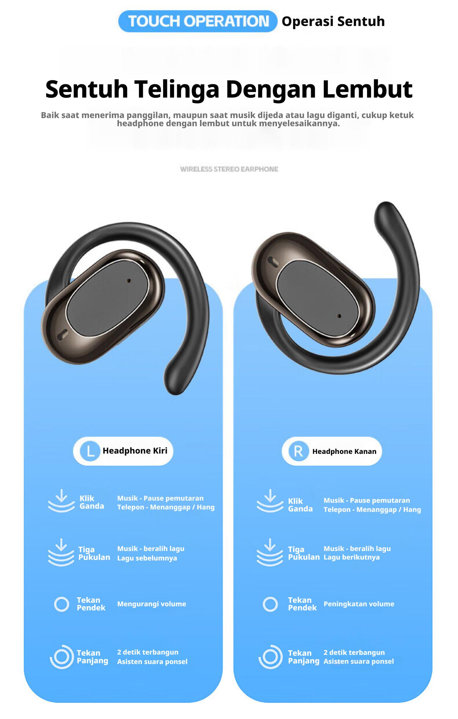 [COD] Yincoree [B06] Headset Bluetooth Anti Telinga Sakit - IENC Peredam Bising Super Tahan Lama earphone TWS