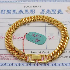 Bisa Cod Gelang Tangan rantai Emas 3,5gr Gelang Tangan Pria/Wanita free Surat