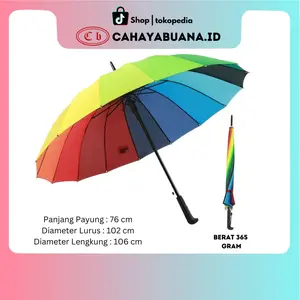 PAYUNG PELANGI RAINBOW ANTI HUJAN PANAS