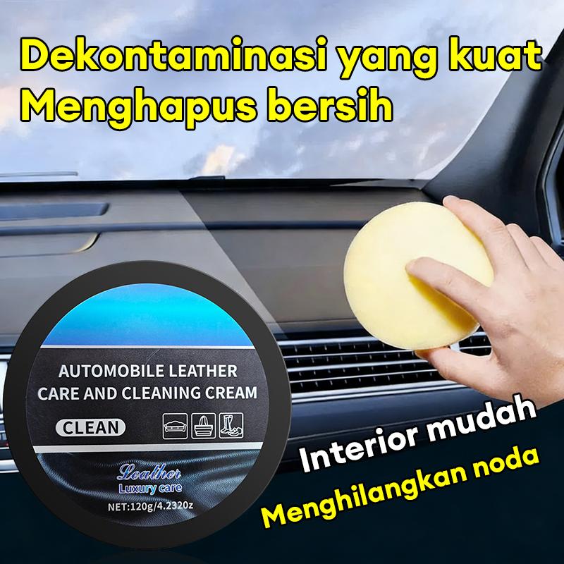 Krim Pembersih & Perawatan Jok Kulit Mobil - Penghilang Noda Tanpa Bilas Pelembab & Pelindung Interior