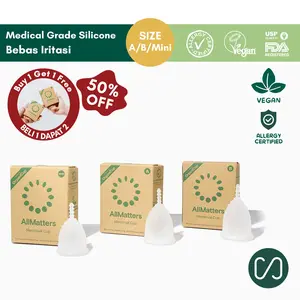 Organicup Menstrual Cup [BUY 1 GET 1 FREE] Bundle Special 2pc  | Untuk Pemula & Semua Usia | Bebas Ruam & Iritasi | Official Stockist Indonesia