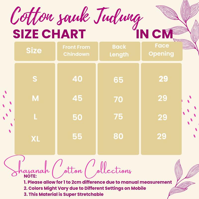 Product Introduction of COTTON SAUK INNER OR OUTER WEAR TUDUNG SIZE XL, L & M white autumn pink summer 0
