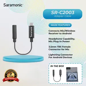 Saramonic SR-C2003 Adapter Cable 3.5mm TRS to USB Type-C Devices