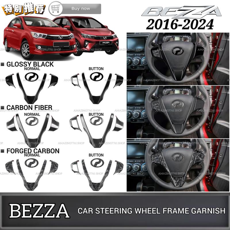 AMAZING PERODUA BEZZA CAR STEERING WHEEL CONTROL PANEL FRAME - TikTok ...