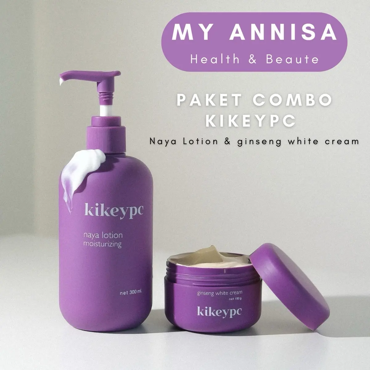 PAKET COMBO KIKEYPC NAYA LOTION + GINSENG WHITENING CREAM NEW PACKAGING ORIGINAL THAILAND