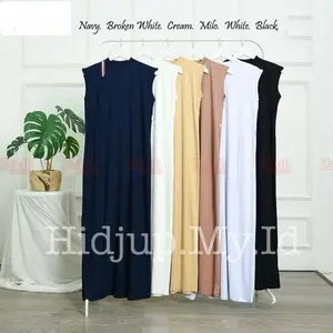 Promo Manset Gamis Lekbong Untuk Wanita Model Kerah Turtlencek Bahan Kaos Rayon Premium