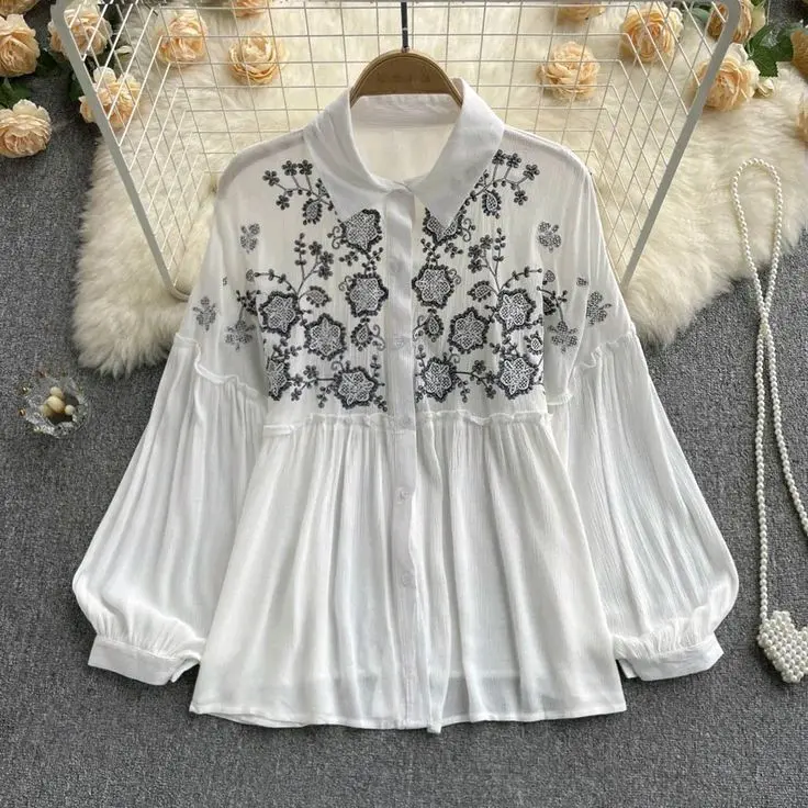 Blus Kemeja Wanita Premium Fashion Week Cantik Panjang Atasan Casual Katun Baju Remaja Top Dewasa Shakila Oversize 3
