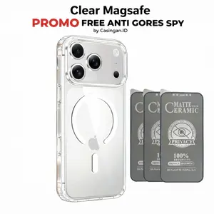 MagSafe Clear Magnetic Case untuk iPhone 11 12 13 14 15 16 17 Pro 17 PRO Max 16E 17 AIR X XS XS MAX 7 8 7+ 8+ 12 mini 13 mini Anti kuning Anti Banting dan Anti Gores