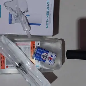 Nebulizer Portable set Lengkap Taff Omicron Biru & cairan ve-nto