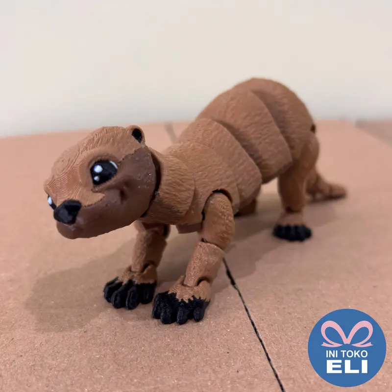Figur Hewan Binatang Realistis Koleksi & Dekorasi Lucu Toy Capybara Bear Otter Racoon 6