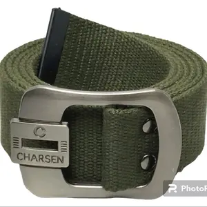 Gesper Sabuk Pria Katun canvas Tactical Gitar Motif Random  Kepala besi silver dop Gitar