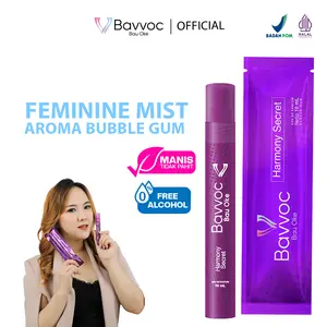 BAVVOC Feminine Spray Wanita Wangi Bubble Gum Non Alkohol Aman Untuk Kulit Sensitif I BPOM I Halal Perawatan Kewanitaan Perfume