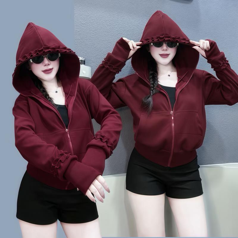 BUBBLE GUM Áo Khoác Nữ Bèo Xếp Ly Thun Gân Dày Dặn 6 Túi Freesize Dưới 60Kg - AK30 | Nhiều Màu Chống Nắng Thấm Mồ Hôi