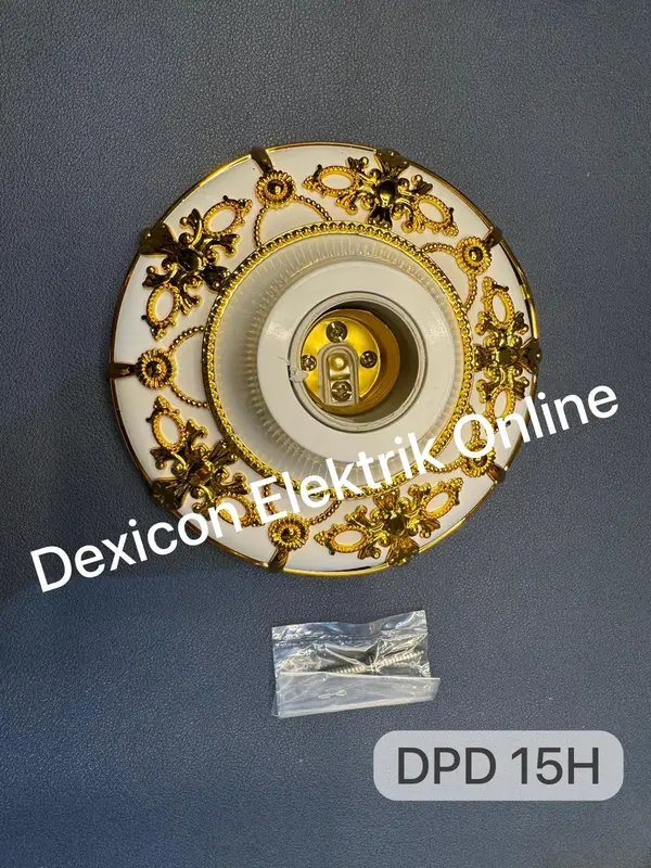 Fitting Lampu Plafon Hias Modern Dexicon Elektrik - Terminal Kuningan Besar - Plastik 5