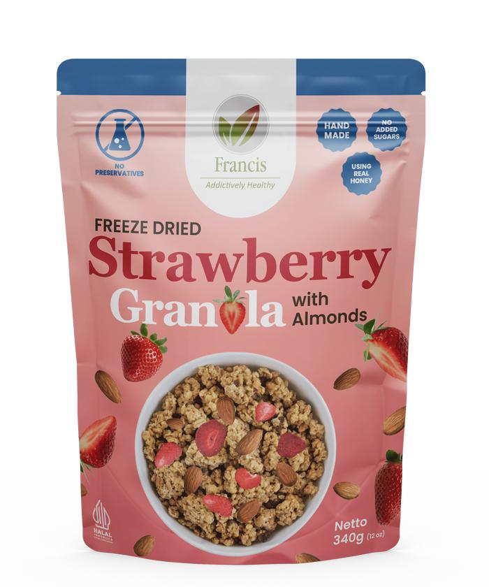 Gambar Francis Freeze Dried Strawberry Granola With Almonds 340g dari Francis Organic Kota Tangerang Selatan Tokopedia