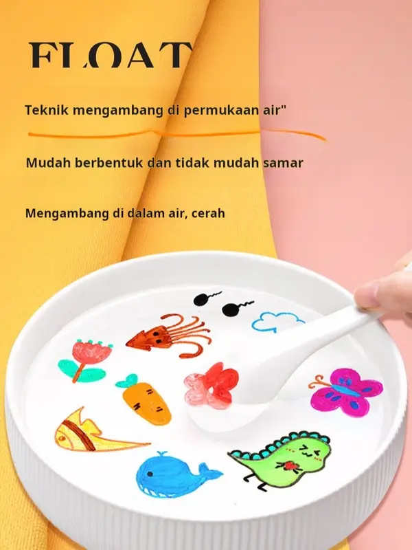 AIGD  acrylic marker / spidol 1 set lengkap / cat acrylic / Spidol Air TulisanMengapung / Spidol Ajaib Mainan /4-12Warna Anak Belajar Toys 2