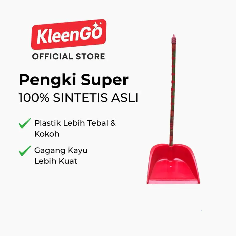 Pengki Gagang Panjang Anti Patah | Serokan Sampah Tebal & Kuat - KleenGO (COD)
