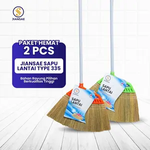 Jiansae Sapu Lantai Ijuk Anti Rontok Rumah Premium Type 335 Isi 2 Pcs pengki  sampah sapu  lantai  keramik