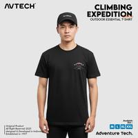 Gambar AVTECH - T-Shirt Kaos Pria Wanita Lengan Pendek Outdoor Casual Harian Cotton Combed - CLIMBING EXPEDITION Gunung Logo High Sablon - Hitam, L dari Avtech Adventure Technology Kota Administrasi Jakarta Timur 4 Tokopedia