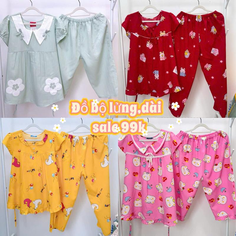   45-70KG  XÃ KHO đồ bộ bầu lửng  dài chất vải mềm mại suốt thai kì cho mẹ bầu 