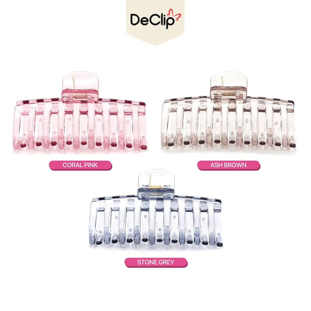 Jepit Roll DeClip Original 9.5 CM Warna Transparan