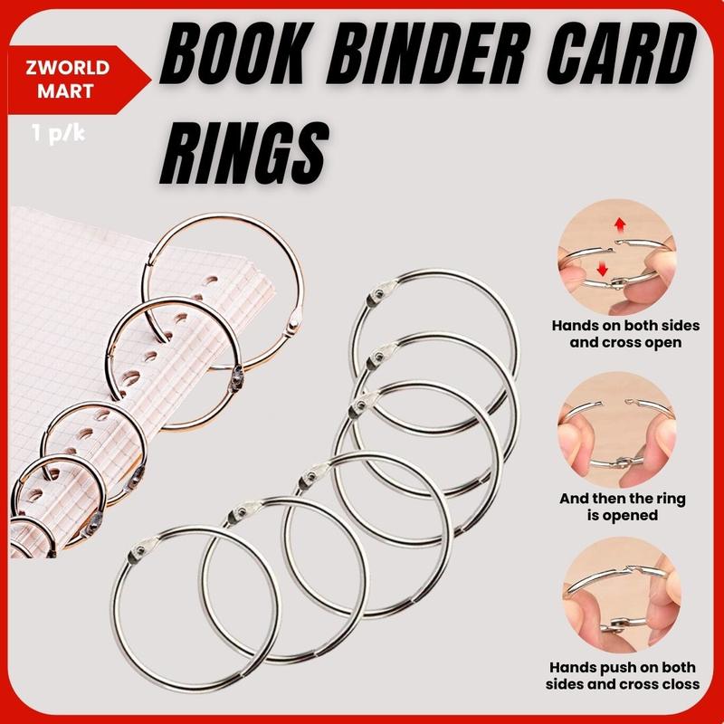 Book Binder Card Rings / Cincin / Metal Hinged Rings / Scrapbook ...