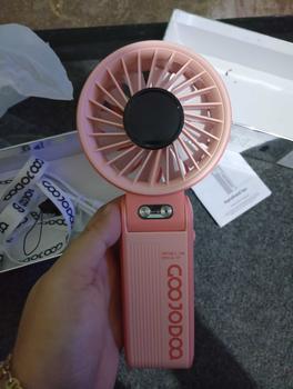 Product Review of GOOJODOQ GFS003 Folding Mini Fan 4000 MAH With Smart LED Screen Display 100 Level Speed - Kipas Mini from Z**e 2