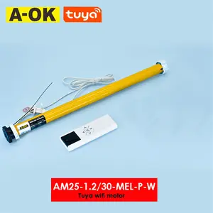 A-OK AM25 1.2/30 Rolling Tubular Motor,RF433 Remote+Tuya wifi App,for