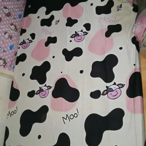 SPREI MOTIF MOOMOO BERKWALITAS ADEM SET SARUNG BANTAL SARUNG GULING Karet Kain Katun King Uk.180/160/120 Tinggi 20 Cm