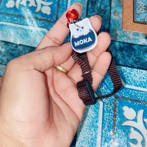 kalung kucing gratis custom nama Nylon Anjing & Kucing