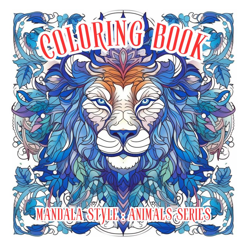 Animals Series in Mandala Style Coloring Book/ 25 Lembar Buku Mewarnai Bahagia Bookspace 0