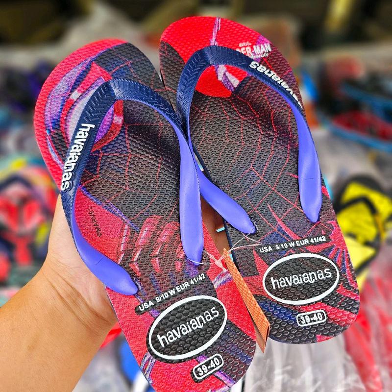 Dép Kẹp Nam Cao Su Spider Man Tím Cao Cấp Đế Xéo