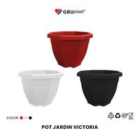 Gambar GBUplast Jardin Victoria Pot Tanaman Tahan Cuaca Awet 25 - 35 Cm Flower Pot Pot Bunga JV - Putih, ø 35cm x 23cm dari GBUplast Houseware Kota Tangerang 1 Tokopedia