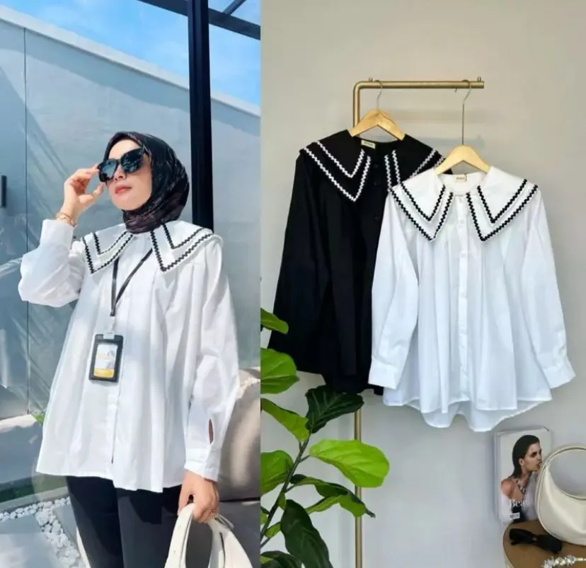 K&KFashion~Luna Top Blouse/Atasan Wanita Terbaru 2025 Kekinian Viral/Kemeja Wanita Basic/Atasan Korean Style/Atasan Murah Baju