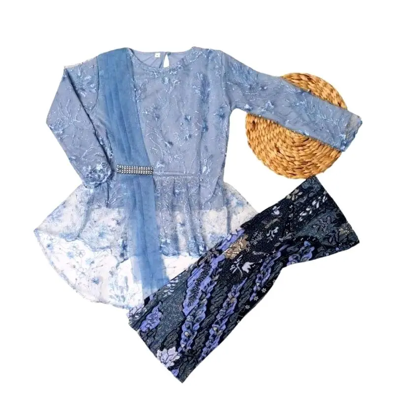 SATU SET LENGKAP KEBAYA SLENDANG AURORA ROK SPAN PLISKET, untuk  anak usia 4 sampai 14 tahun, Fashion kebaya anak perempuan,kebaya wisuda ,kebaya modern,kebaya anak,kebaya modern,kebaya cantik,kebaya tk,sd,smp. 2