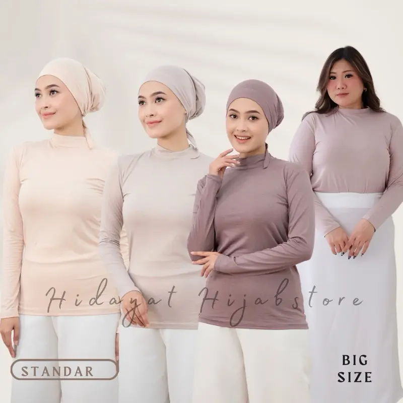 Manset Premium Basic Turtle KATALOG 2/Manset Kaos Adem Panjang Nyaman Muslim Baju Rayon Dalaman Wanita  Atasan Hitam 0