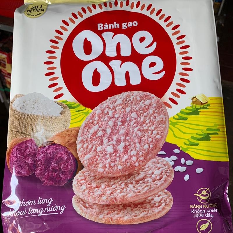  Bánh gạo One One vị Khoai lang tím túi 166g 100g giòn rụm thơm lừng giàu chất chống oxy hóa tốt cho sức khỏe 