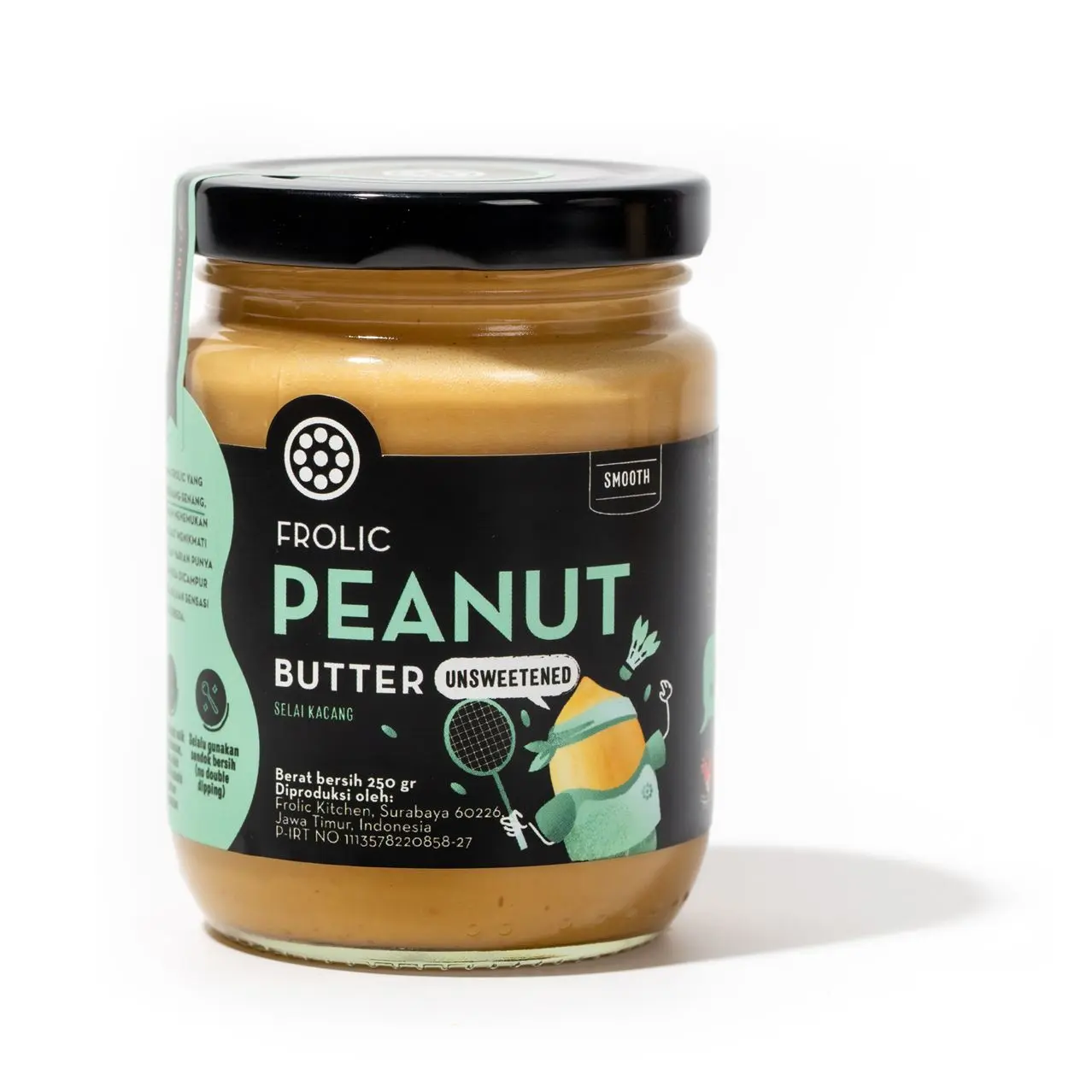 FROLIC Peanut Butter Unsweetened - Selai Kacang Murni Vegan Keto-friendly