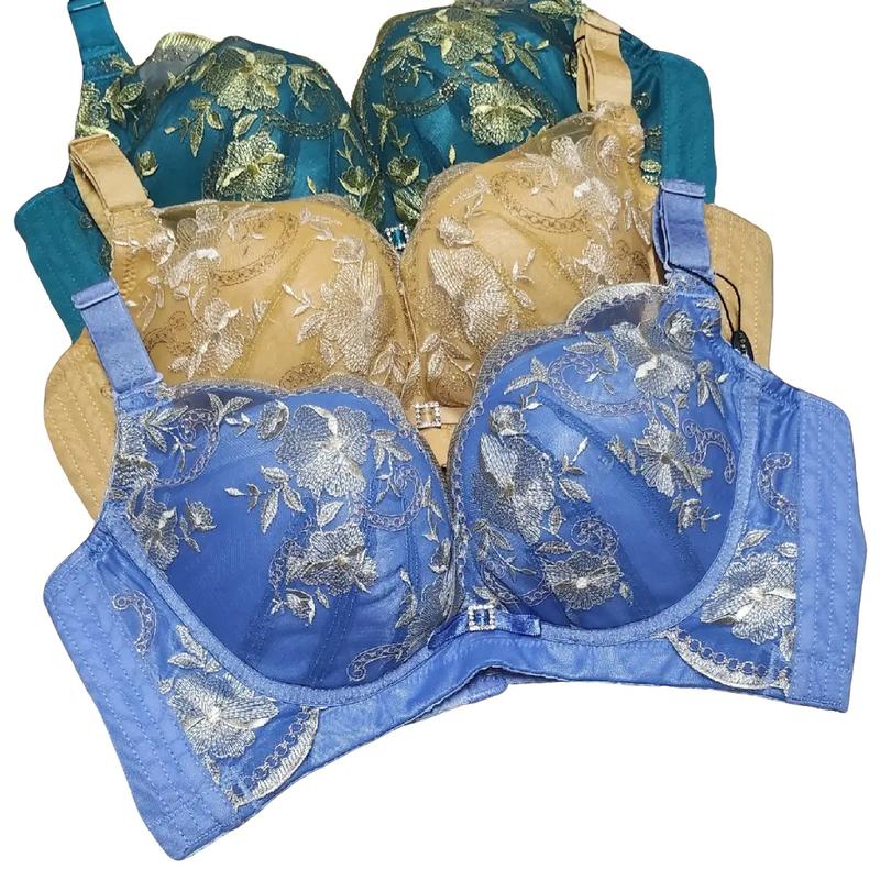 [ isi 3 pcs ] OBRAL BRA WANITA MURAH Bra Penutup Lemak Tanpa Kawat Cup B Size 32-38 Kait 4 Busa Tipis art 8167 Bh Dewasa Kancing Cantik Tanpa kawat peanut Motif 0
