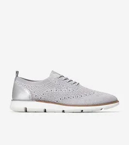 Cole Haan Women 4. Zerogrand Stitchlite Oxford - Sepatu Wanita (Abu-abu)
