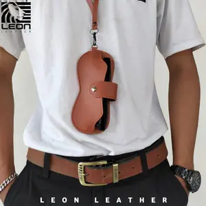 Pouch Kacamata Kotak Kacamata Gantungan Tempat Kacamata Kulit Leather Glasses Case