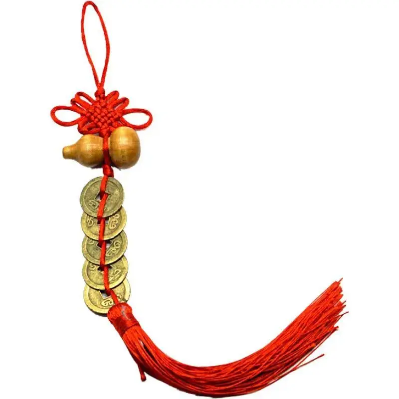 Feng Shui Good Luck Coin Gantungan Mobil Tasel Tassel Feng Shui Koin 1