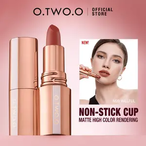 O.TWO.O Long-lasting (Need to Wait For Drying)Velvety Mist Texture Lock-in Makeup Technology Misty Kiss Lock Color Matte Lipstick Lipstik Glaze Gloss Kosmetik Liquid