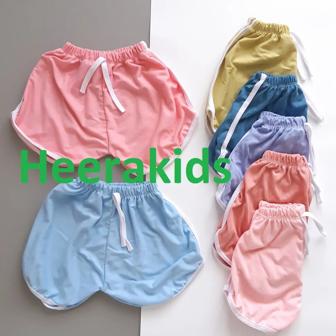 6pcs Celana Pendek Polos Anak Perempuan / Laki laki Allsize 1-2 Tahun